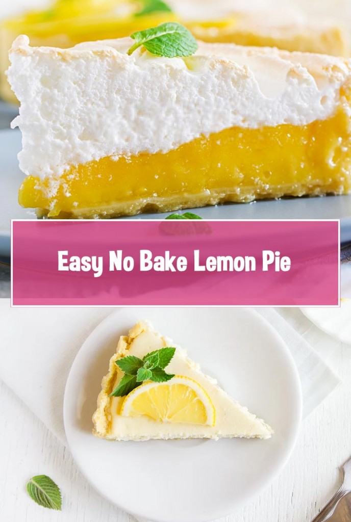 Yummy & Easy No Bake Lemon Pie