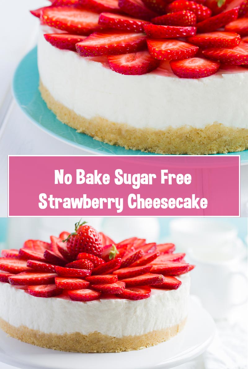 Sugar Free Strawberry Cheesecake 