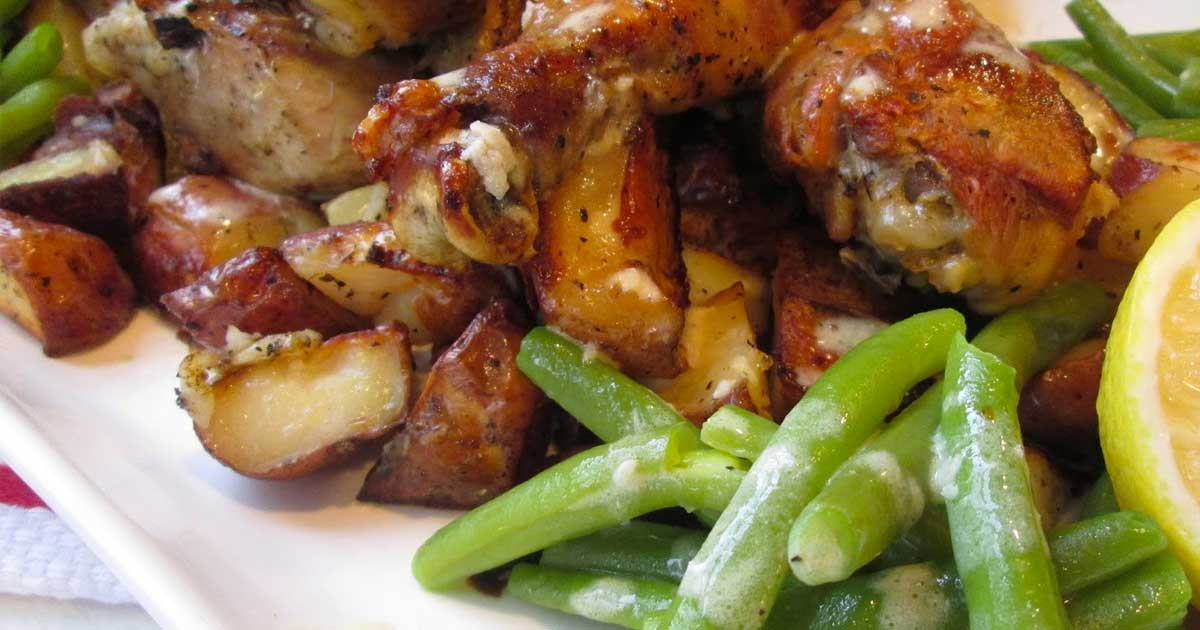 Garlic & Lemon Chicken with Green Beans & Red Potatoes