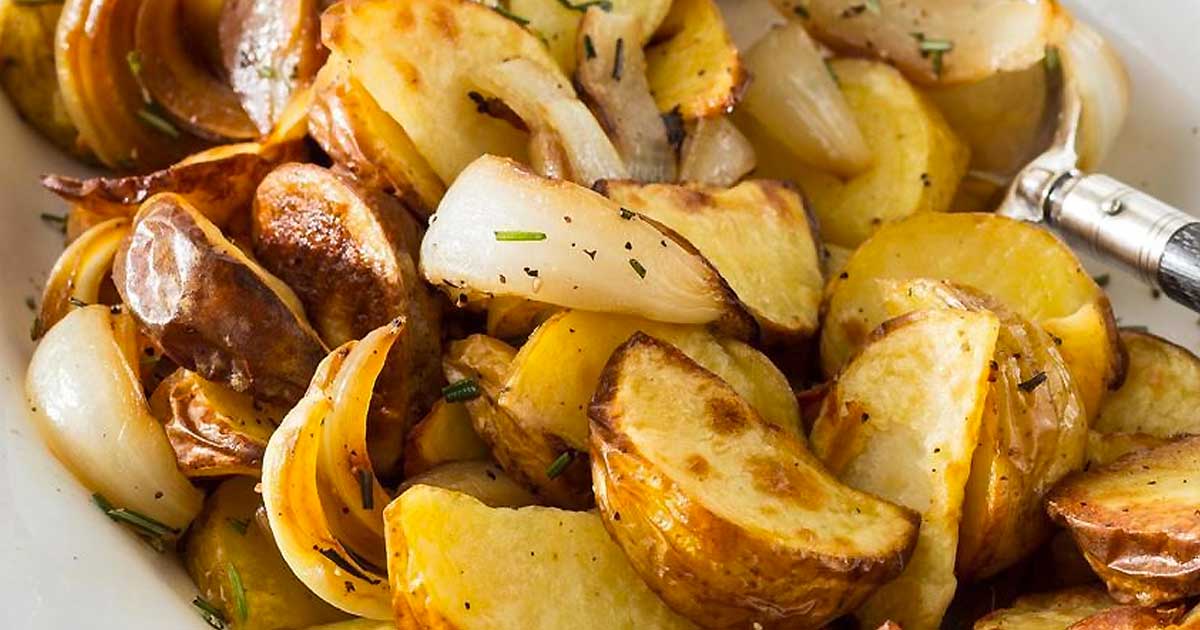 Grilled Onions and Potatoes