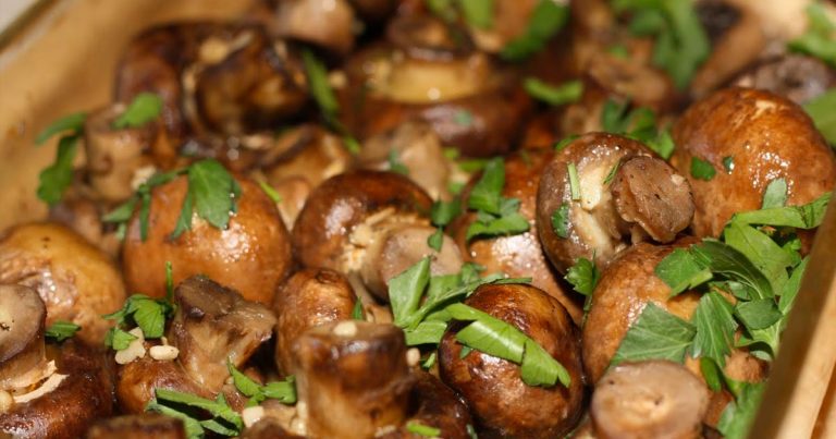 Roasted Garlic Mushrooms