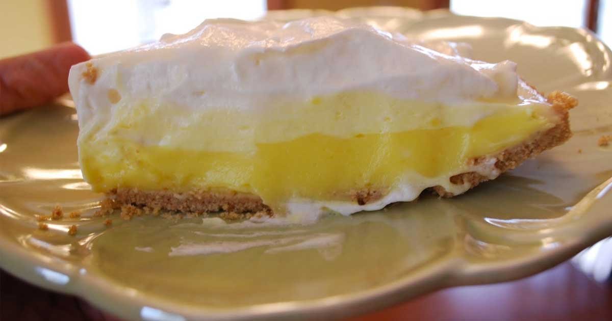 (No bake) Triple Layer Lemon Pudding Pie