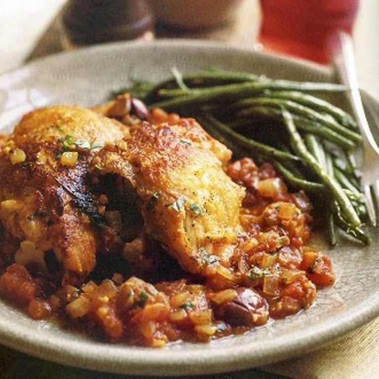 Braised Chicken Thighs with Olives and Basil