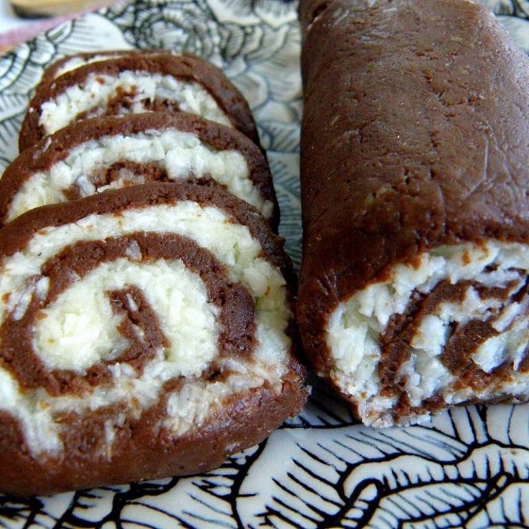 Chocolate Roulade with White Chocolate Vanilla Bean Cream