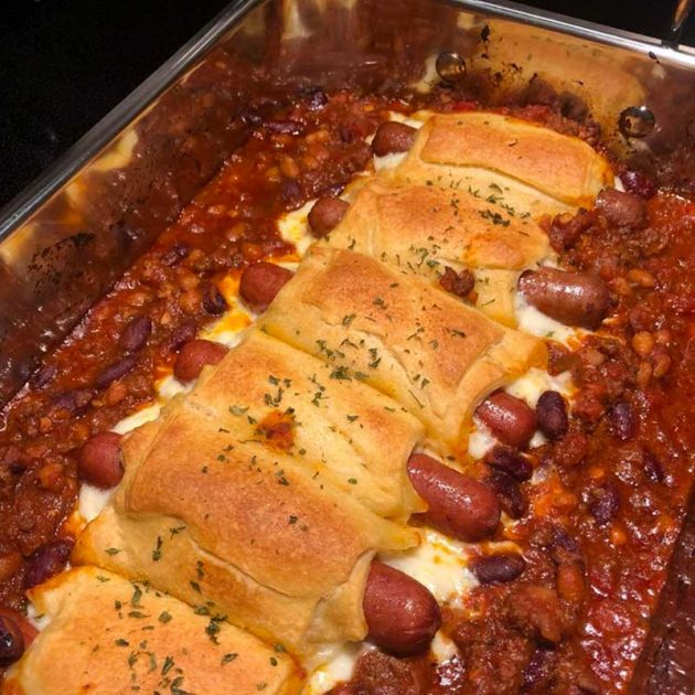 Chili Cheese Dog Bake