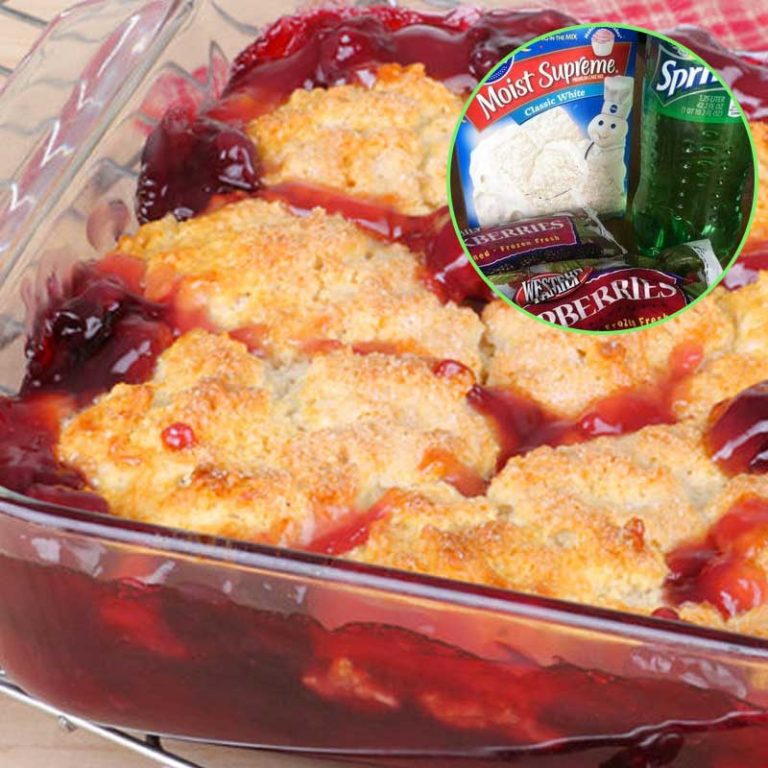 Frozen berries, Cake mix, and Sprite!