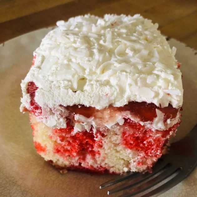 Raspberry Zinger Poke Cake