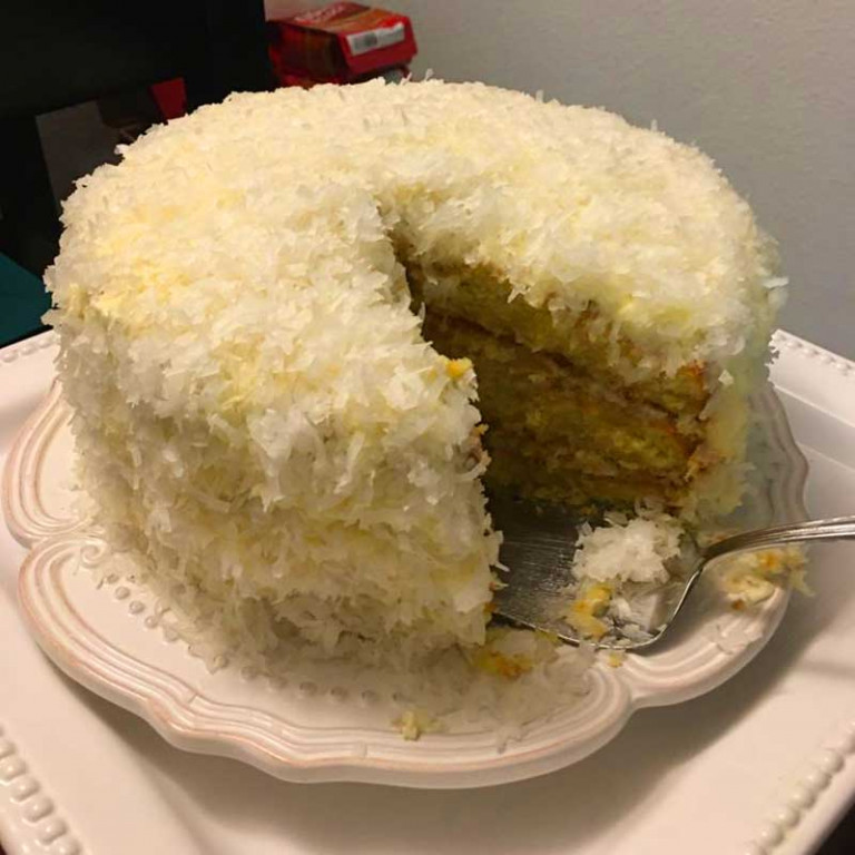 Sour Cream Coconut Cake Sour Cream Coconut Cake