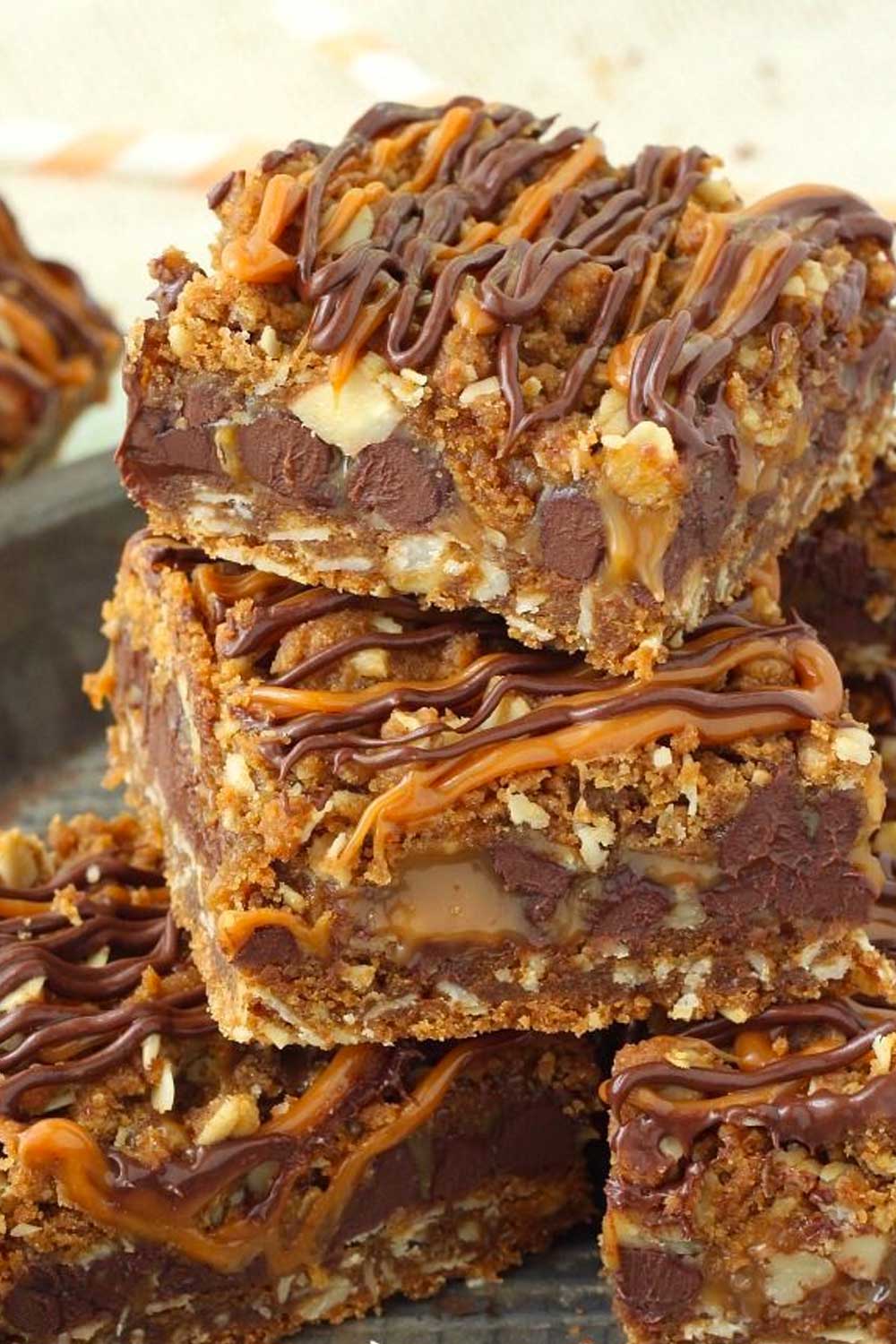 Caramel Chocolate Oatmeal Bars