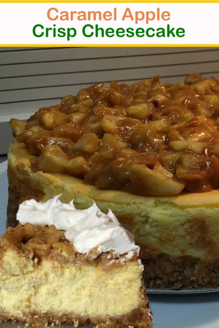 Caramel Apple Crisp Cheesecake