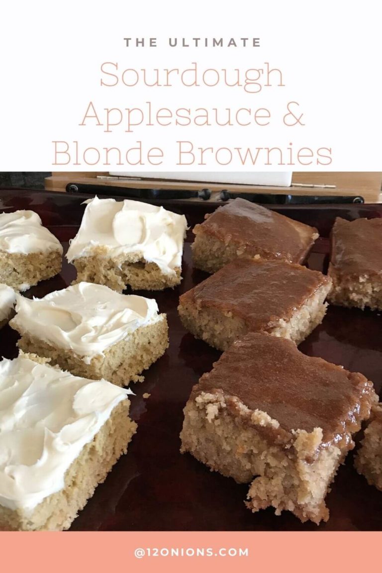 Sourdough Applesauce & Blonde Brownies