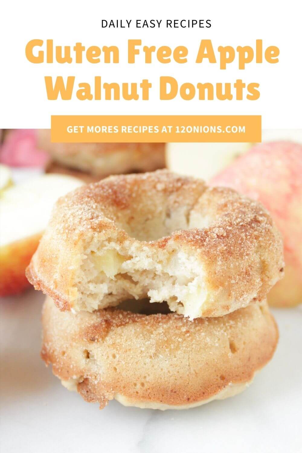 Gluten Free Apple Walnut Donuts