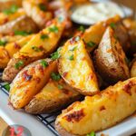 Air Fried Cheesy Potato Wedges Recipe