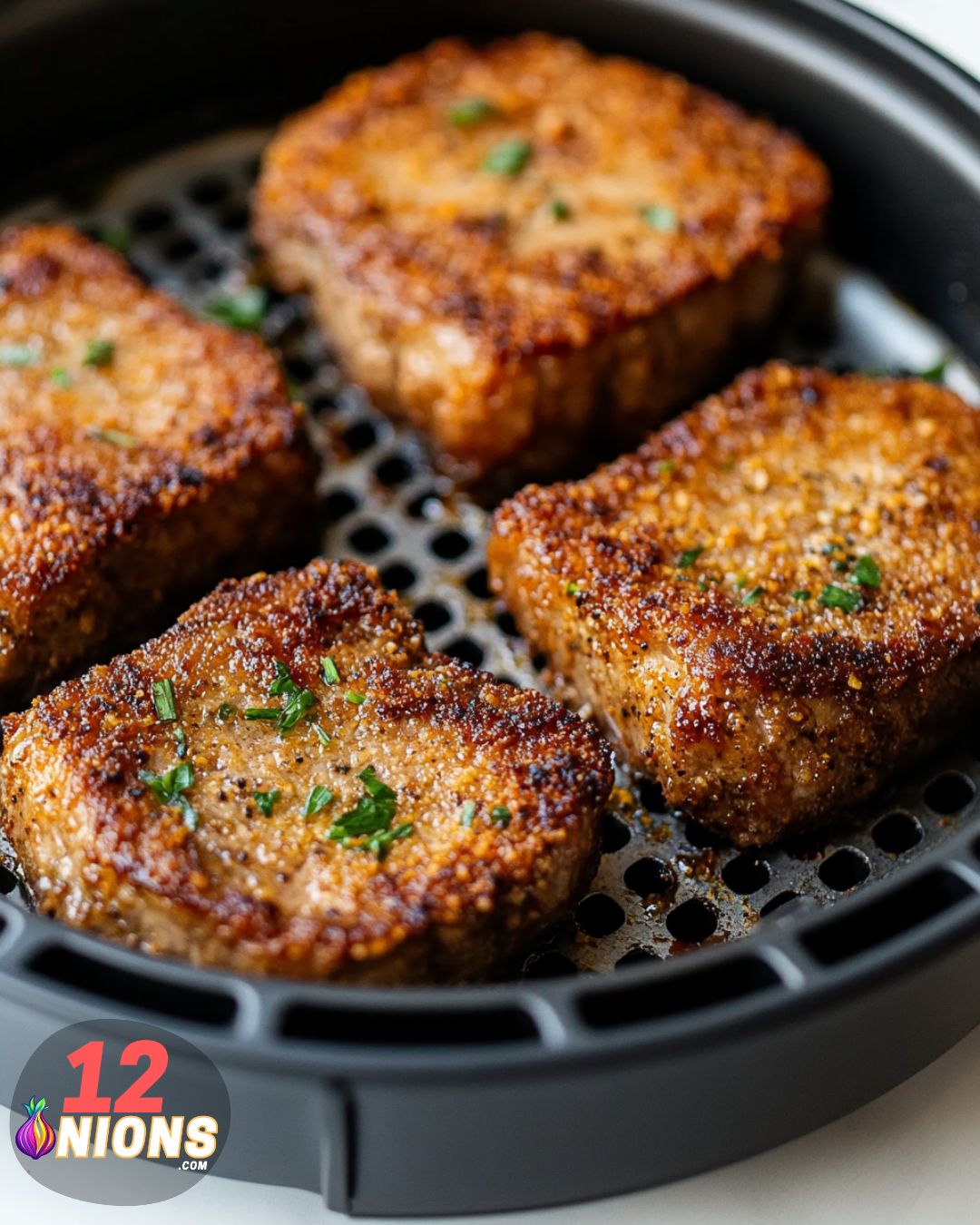 Making Air Fryer Breaded Cubed Steak