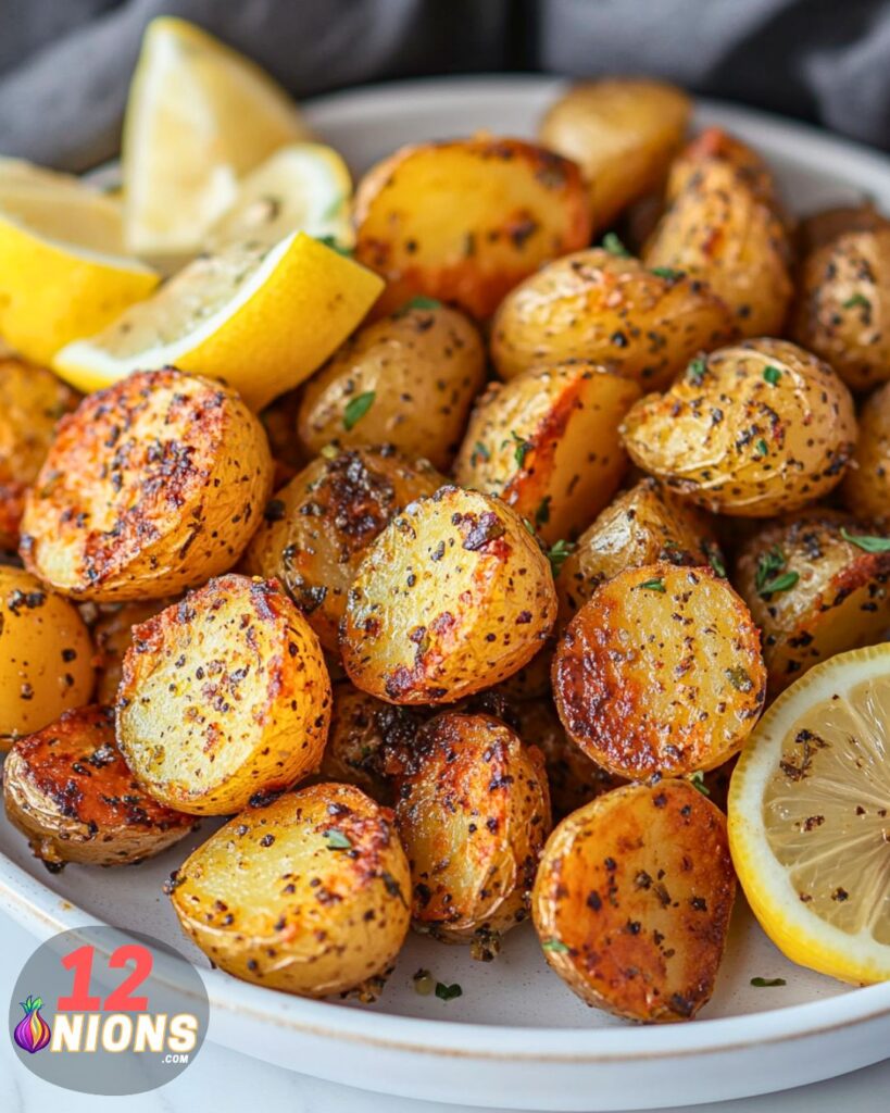 Air Fryer Greek Potatoes