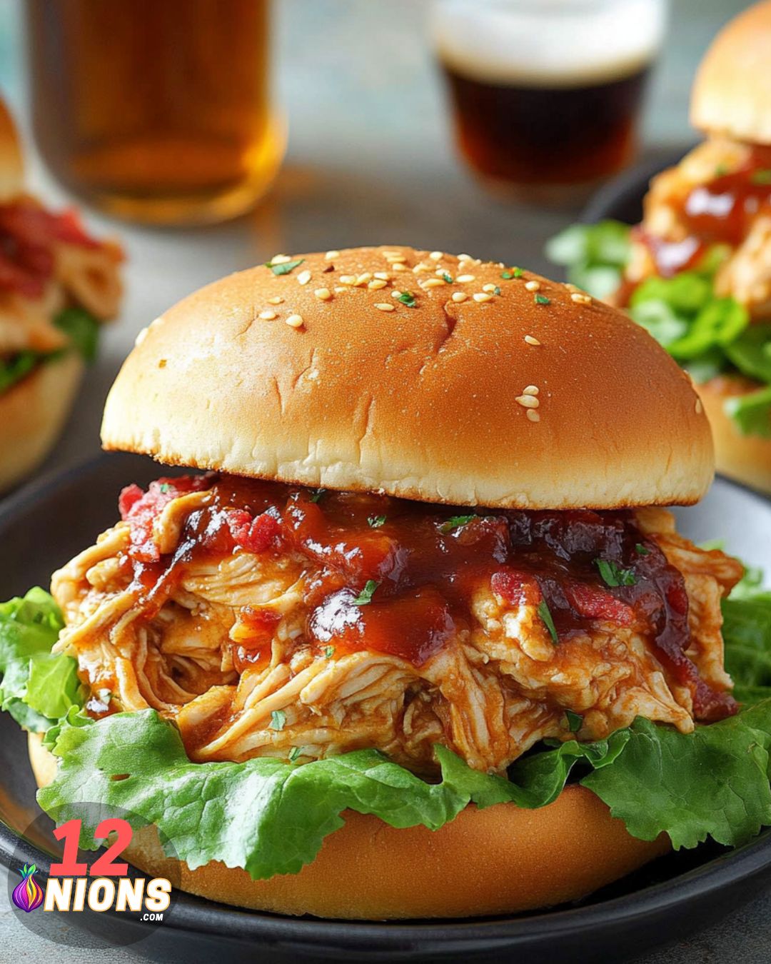 BBQ Bacon Pulled Chicken Sandwiches Recipe