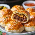 making Bacon Cheeseburger Garlic Bombs