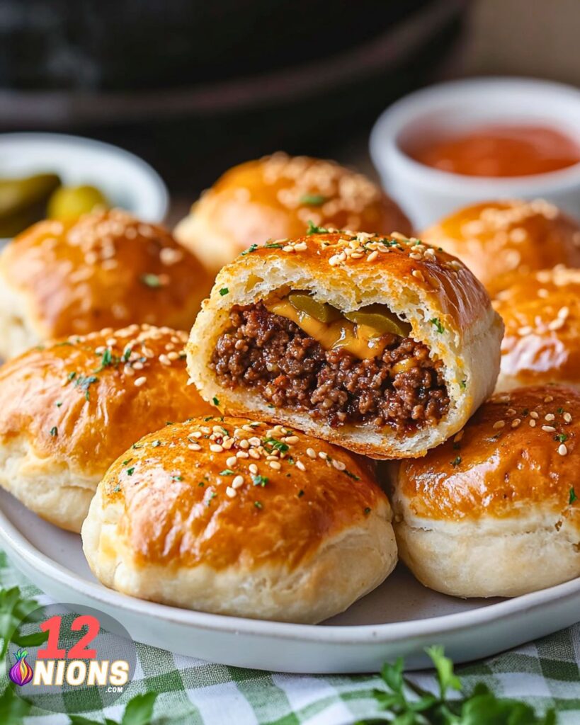 making Bacon Cheeseburger Garlic Bombs