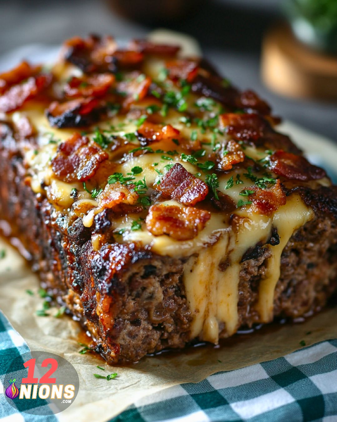 Bacon Mushroom Swiss Meatloaf Recipe