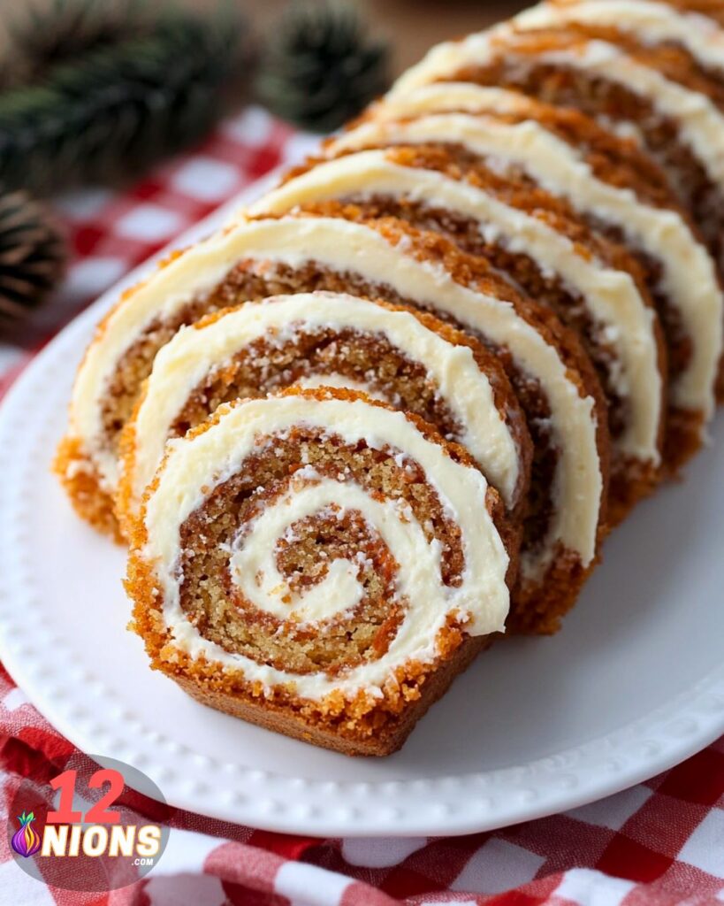 Carrot Cake Roll with Cream Cheese Frosting Recipe