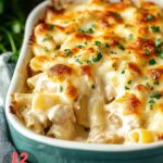 Cheesy Chicken Alfredo Pasta Bake Recipe