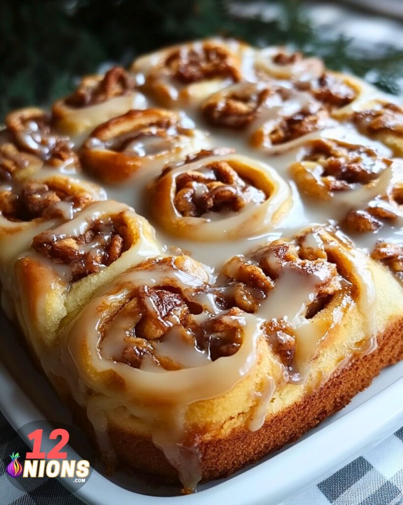 Cinnamon Bun Cake in the Oven Recipe