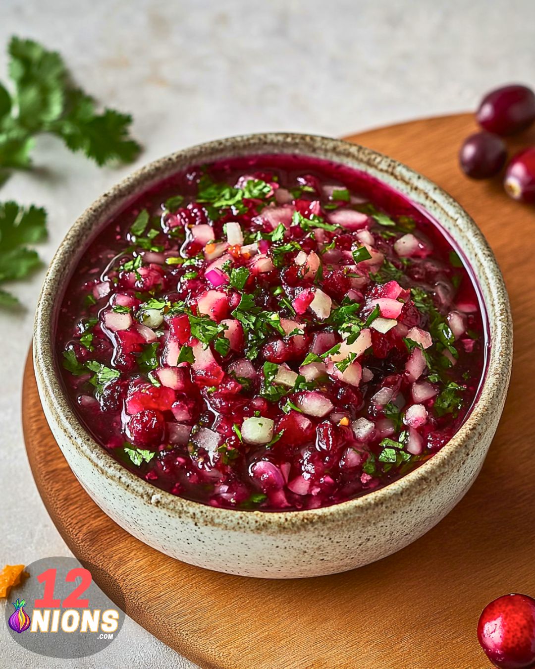 Making Cranberry Salsa 