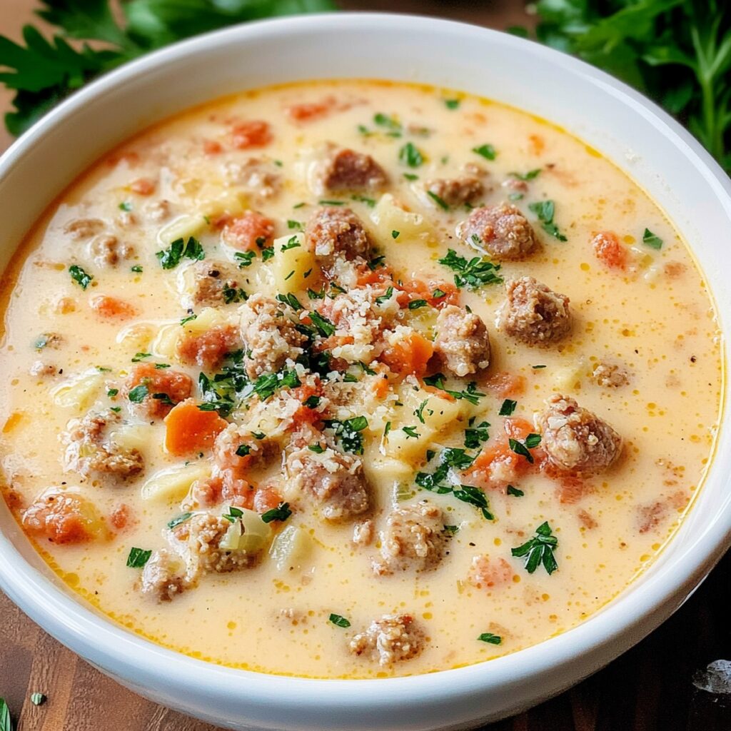 how to make Creamy Parmesan Italian Sausage Soup