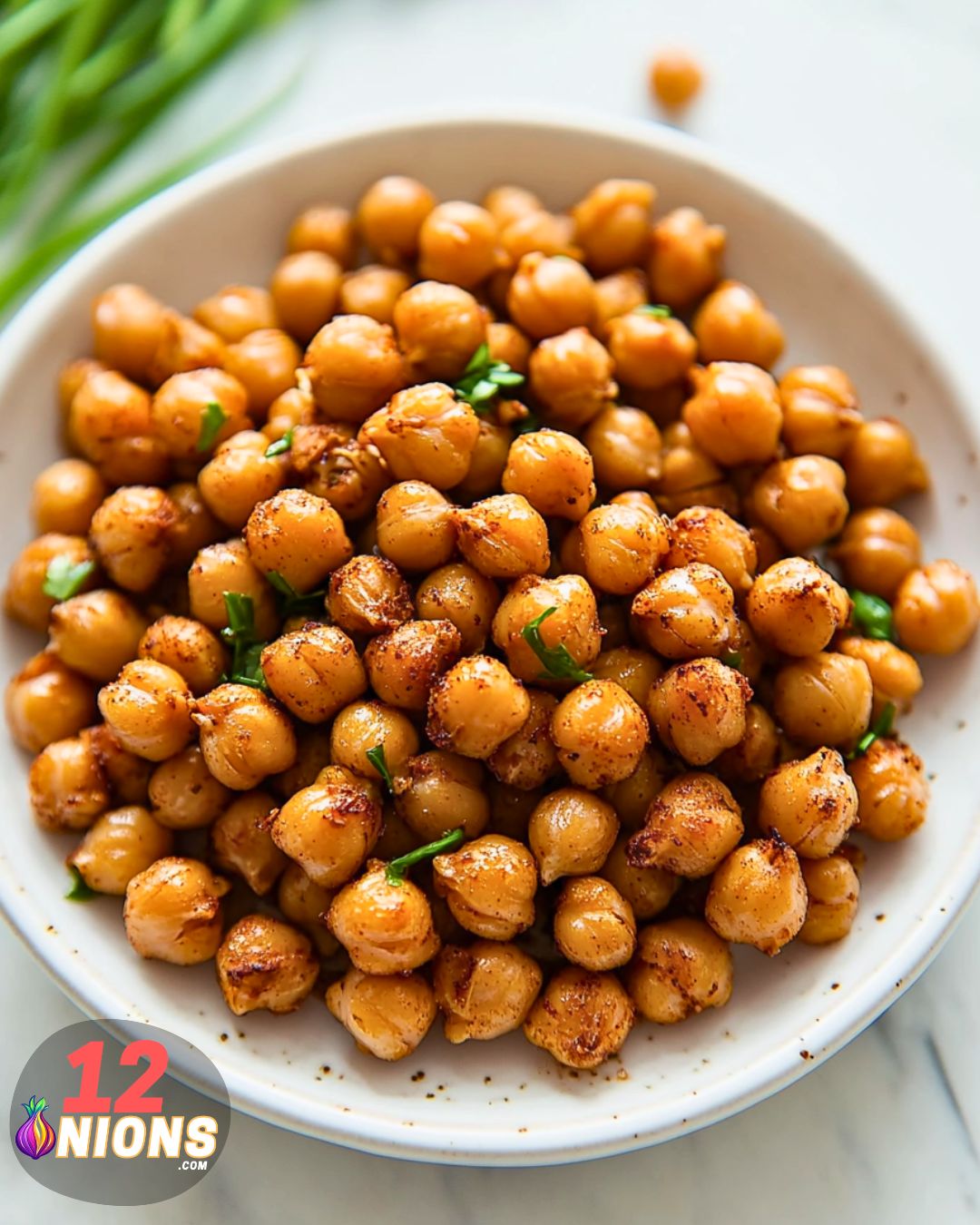 Serving Crispy Air Fried Chickpeas