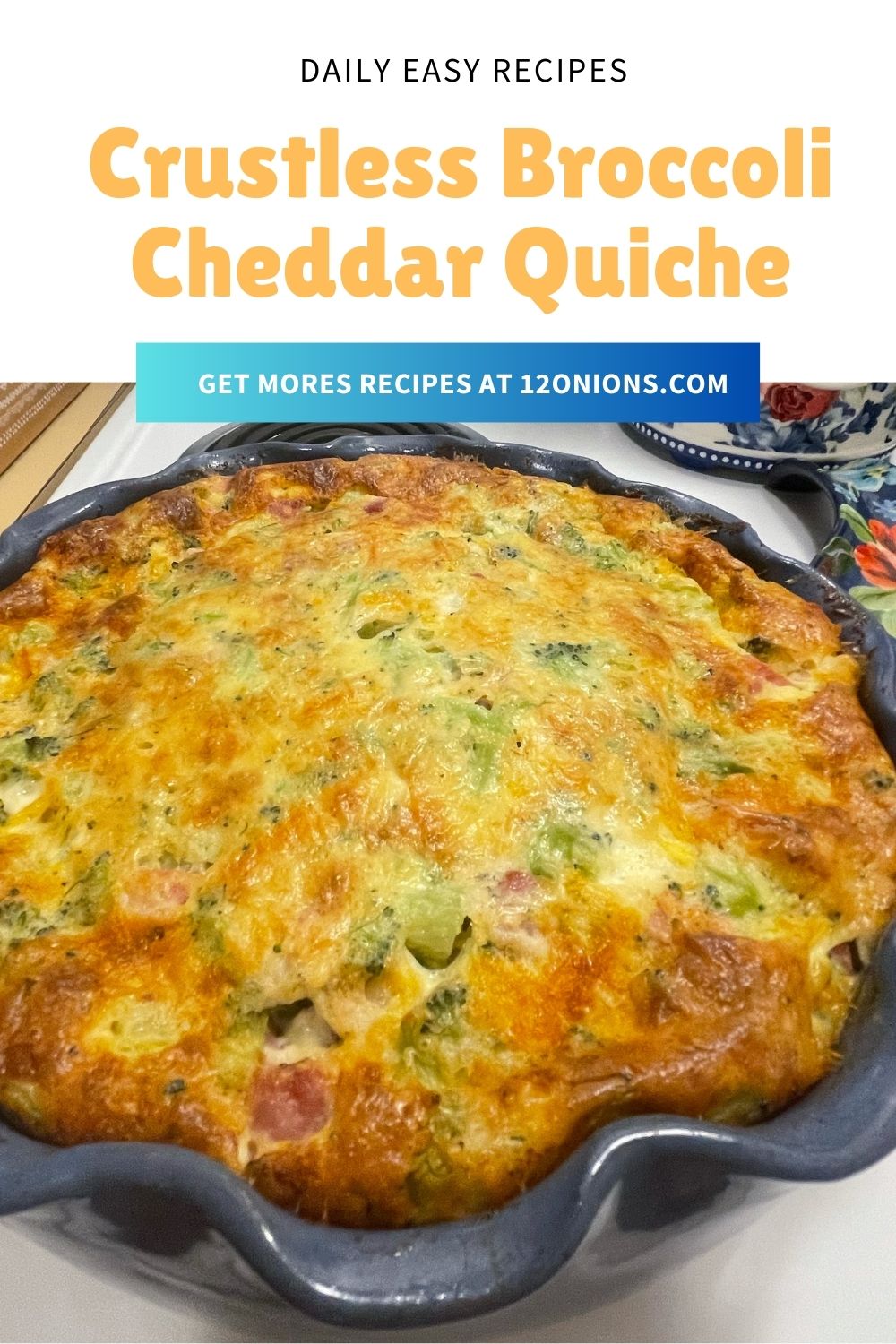 Crustless Broccoli Cheddar Quiche