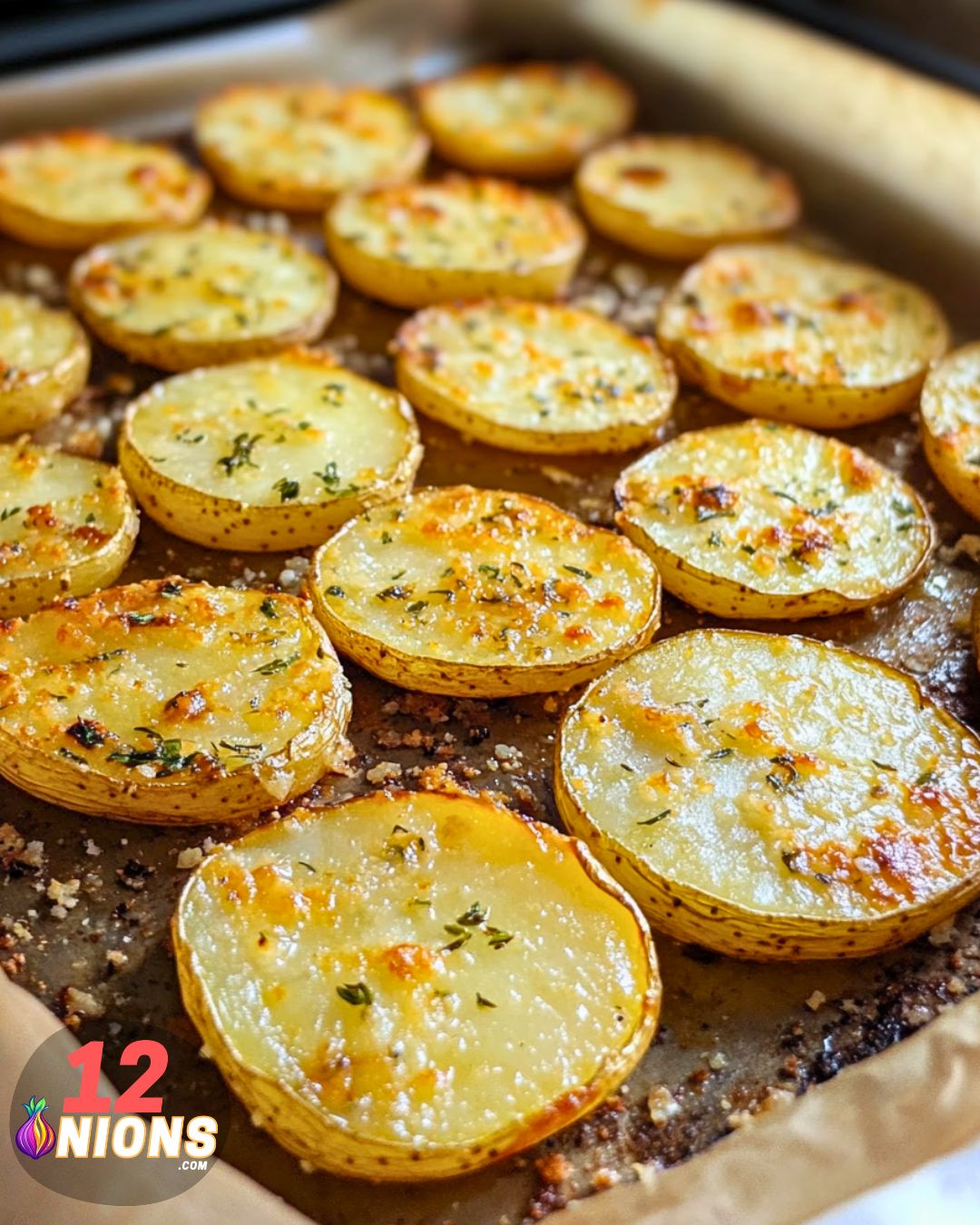 Garlic Parmesan Roasted Potato Slices