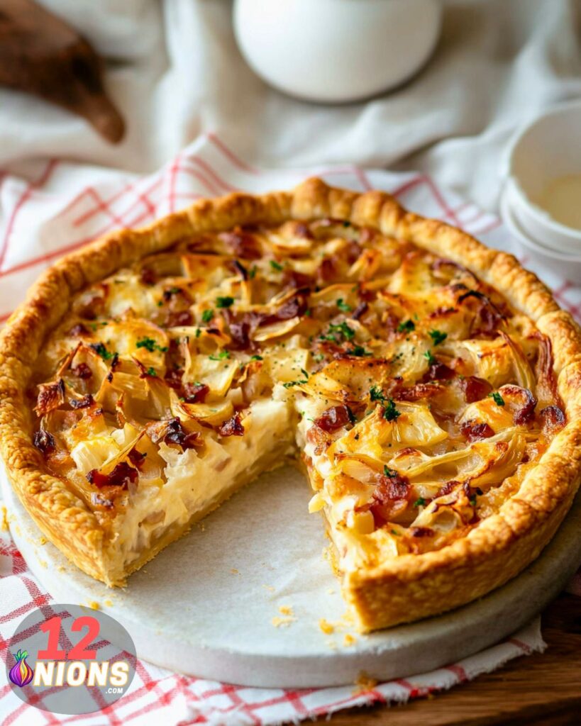 Making German Onion Pie (Zwiebelkuchen)