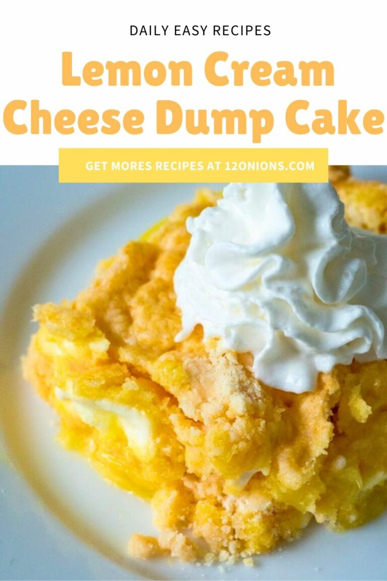 4-Ingredient Lemon Cream Cheese Dump Cake