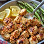 Serving Lemon Garlic Butter Chicken Bites