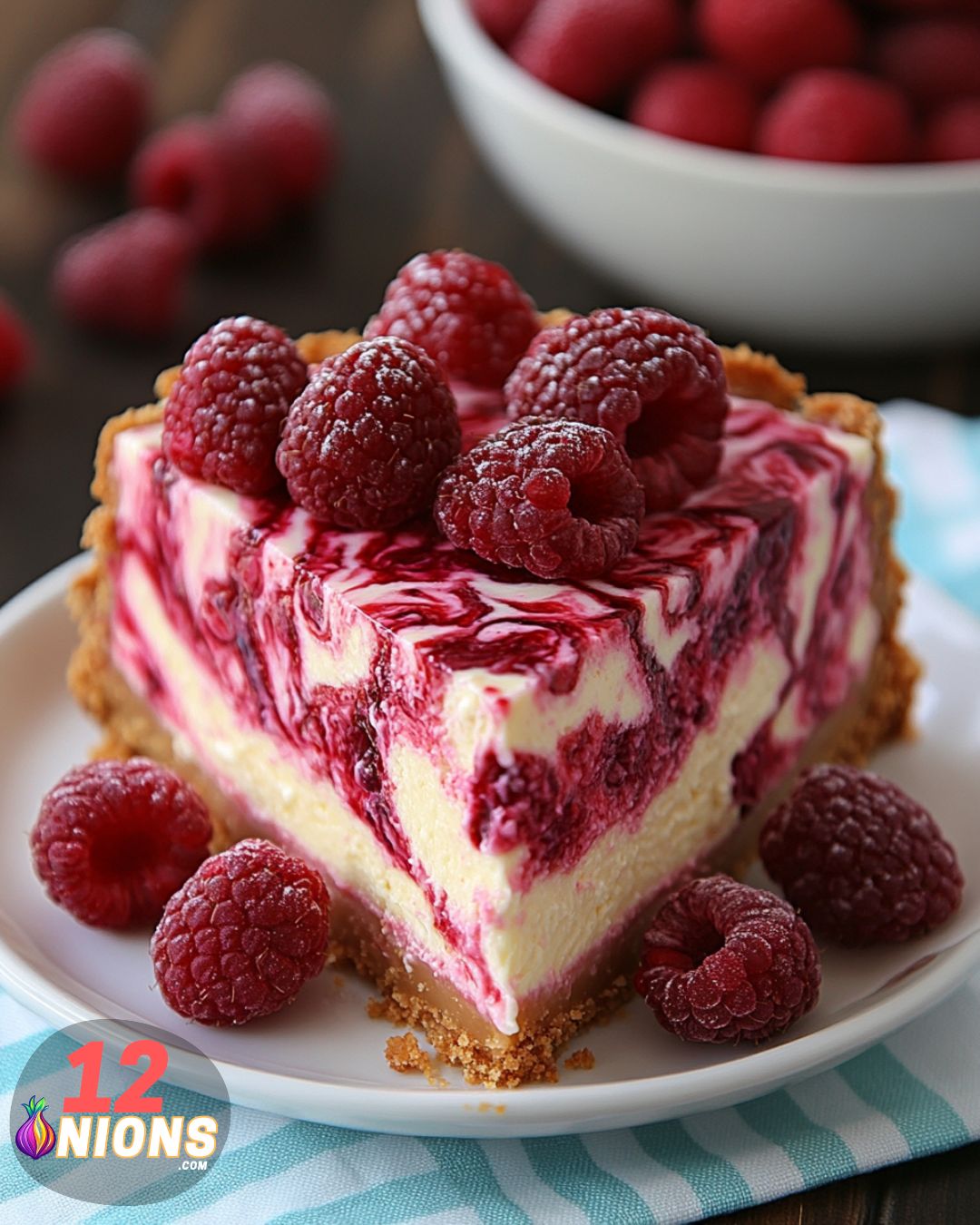 Making Lemon Raspberry Swirl Cheesecake