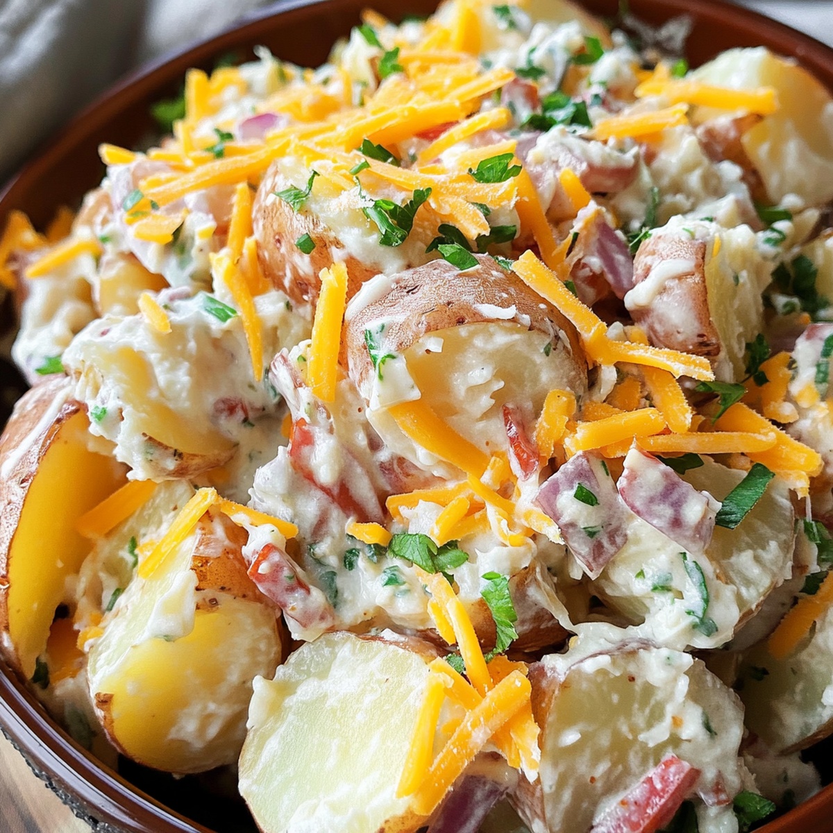 Making a Loaded Potato Salad
