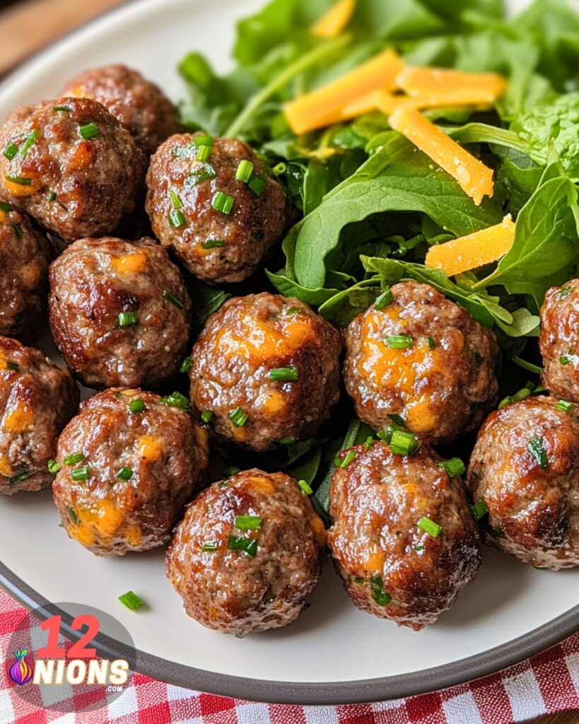 Low Carb Cheddar Beef Meatballs Recipe