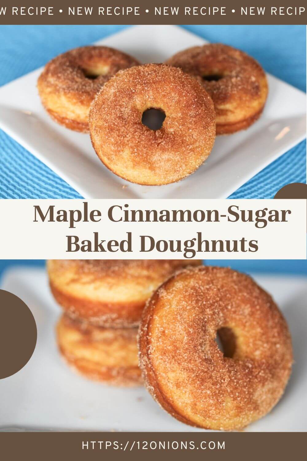 Maple CinnamonSugar Baked Doughnuts