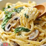 Mushroom and Spinach Alfredo Recipe