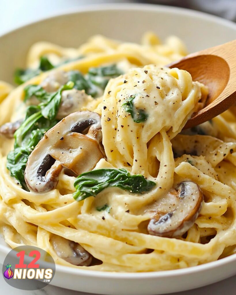 Mushroom and Spinach Alfredo Recipe