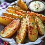 Oven Baked Garlic Parmesan Potato Wedges Recipe