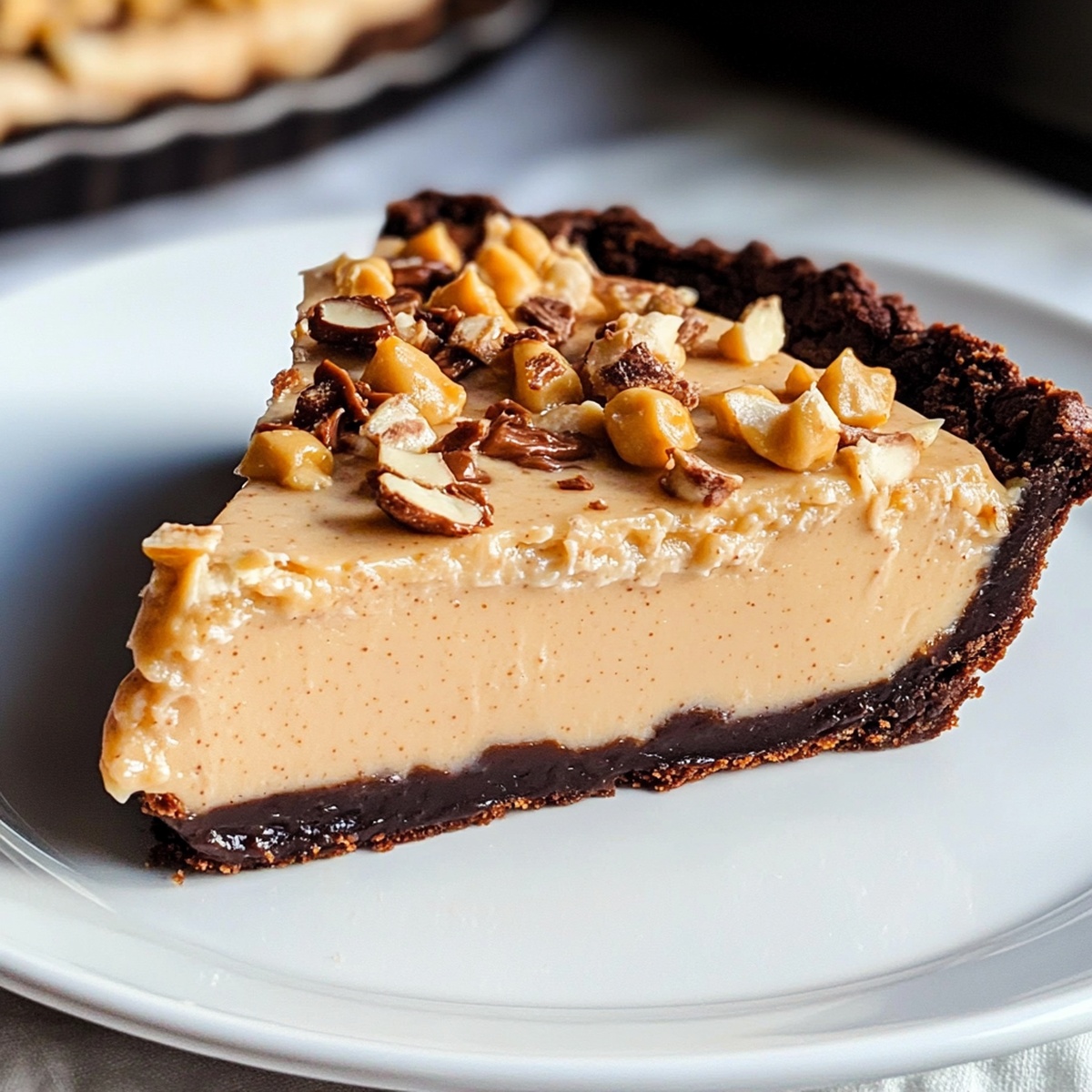Peanut Butter Custard Brownie Pie Recipe