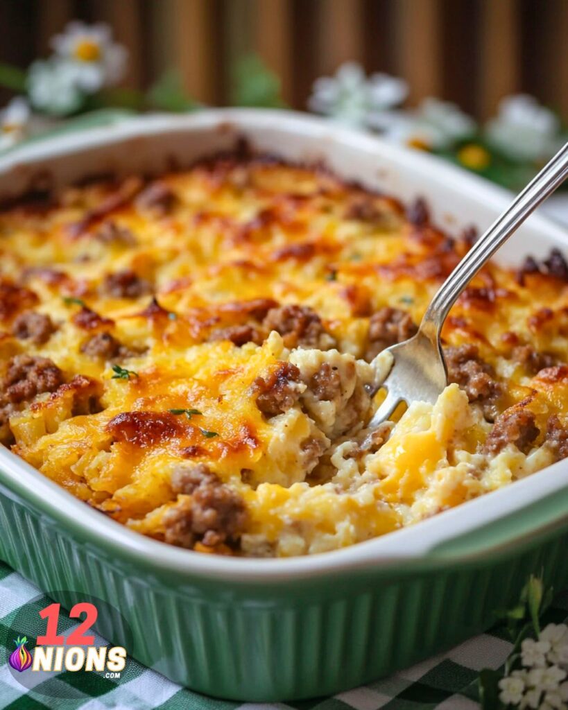 Sausage Hash Brown Breakfast Casserole Recipe