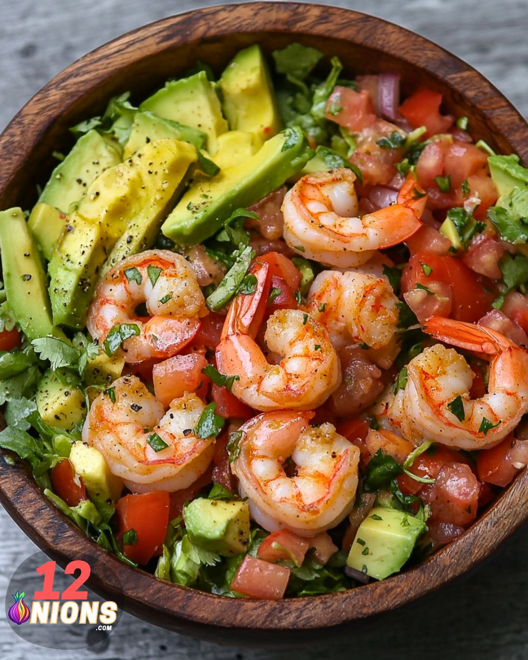 Shrimp and Avocado Taco Salad Recipe