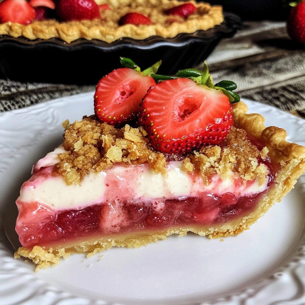 Strawberry Rhubarb Cream Pie Recipe